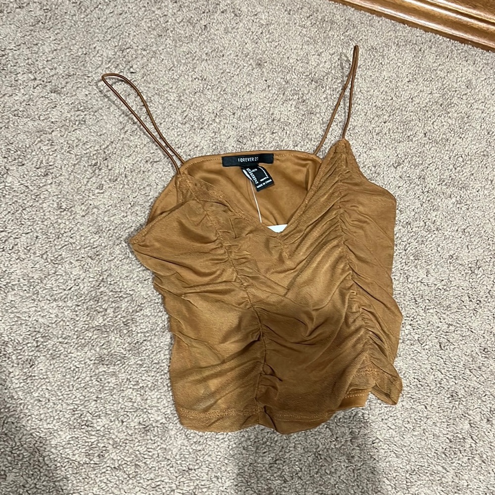 tan/gold tank top